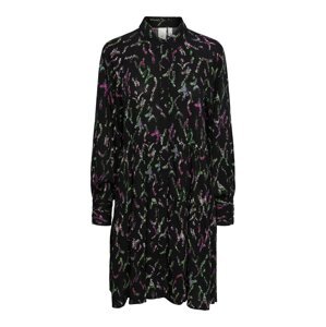 Y.A.S Košeľové šaty 'LINIRA'  svetlozelená / tmavofialová / ružová / čierna