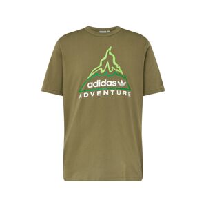 ADIDAS ORIGINALS Tričko 'Adventure Graphic'  olivová / svetlozelená / biela