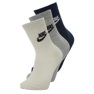 Nike Sportswear Ponožky 'Everyday Essential'  krémová / tmavomodrá / sivá melírovaná / čierna