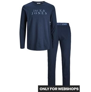 JACK & JONES Dlhé pyžamo 'Alex'  námornícka modrá / pastelovo modrá