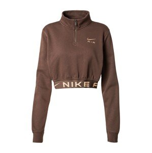 Nike Sportswear Mikina  hnedá melírovaná / zlatá