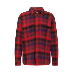 LEVI'S ® Košeľa 'Jackson Worker'  indigo / červená / čierna