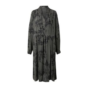 Soccx Košeľové šaty  antracitová / čierna melírovaná