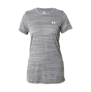 UNDER ARMOUR Funkčné tričko 'EVOLVED CORE TECH'  sivá melírovaná / biela