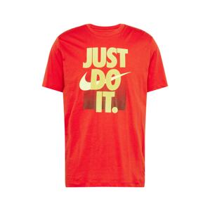 Nike Sportswear Tričko  karamelová / svetlooranžová / červená / biela