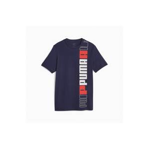 PUMA Funkčné tričko 'ESS+ LOGO'  námornícka modrá / červená / biela