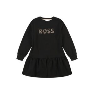 BOSS Kidswear Šaty  tmavobéžová / čierna