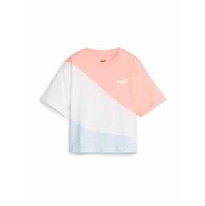 PUMA Funkčné tričko 'Power'  azúrová / ružová / biela
