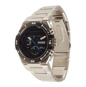 HUGO Analógové hodinky 'Wild'  modrá / čierna / strieborná / biela