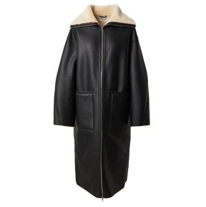 EDITED Prechodný kabát 'Chelsea'  čierna / biela ako vlna