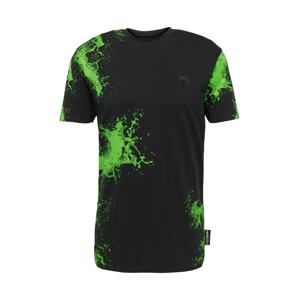 Plein Sport Tričko  zelená / čierna