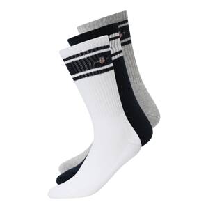 GANT Ponožky  tmavomodrá / sivá melírovaná / strieborná / biela