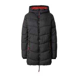Sublevel Zimná bunda  tmavočervená / čierna