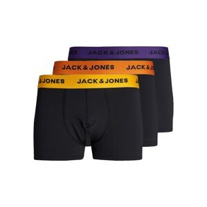 JACK & JONES Boxerky 'ALABAMA'  žltá / fialová / oranžová / čierna
