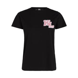 Karl Lagerfeld Tričko  ružová / čierna / biela