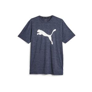 PUMA Funkčné tričko 'TRAIN FAV HEATHER CAT'  modrá melírovaná / biela