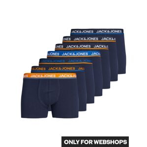 JACK & JONES Boxerky  nebesky modrá / tmavomodrá / oranžová / biela