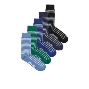 JACK & JONES Ponožky  námornícka modrá / zelená / čierna / biela