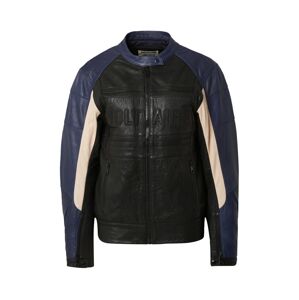 Zadig & Voltaire Prechodná bunda 'LATE CUIR'  krémová / námornícka modrá / čierna