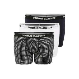 Urban Classics Boxerky  tmavomodrá / čierna / biela
