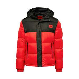 HUGO Red Zimná bunda 'Balin 2341'  ohnivo červená / čierna