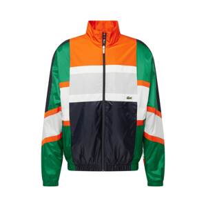 LACOSTE Prechodná bunda  svetlosivá / zelená / oranžová / čierna