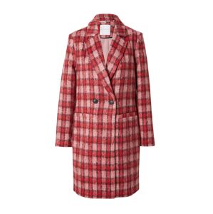 RINO & PELLE Prechodný kabát  staroružová / červená / burgundská / šedobiela