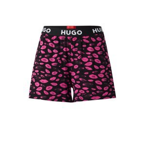 HUGO Red Pyžamové nohavice  ružová / čierna / biela