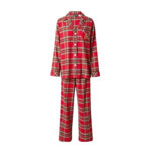Lauren Ralph Lauren Pyžamo  zelená / červená / čierna / biela