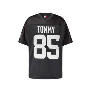 Tommy Jeans Tričko 'ARCHIVE FOOTBALL'  sivá / červená / čierna / biela