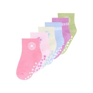 CONVERSE Ponožky  modrá / kaki / fialová / ružová