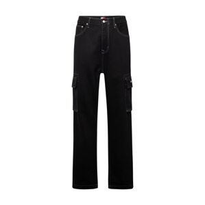 Tommy Jeans Rifľové kapsáče  červená / čierna / biela