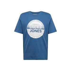 JACK & JONES Tričko 'LOYD'  námornícka modrá / svetlosivá / biela
