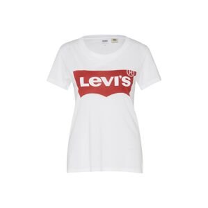 LEVI'S Tričko 'THE PERFECT TEE NEUTRALS'  červená / šedobiela