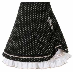 MARJO Krojová sukňa  čierna / biela