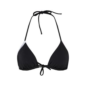 Calvin Klein Swimwear Bikinový top 'TRIANGLE'  čierna / biela