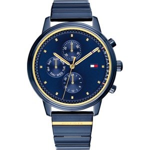 TOMMY HILFIGER Analógové hodinky  modrá / zlatá