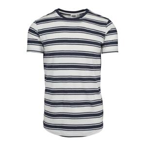 Urban Classics T-Shirt  šedobiela / námornícka modrá