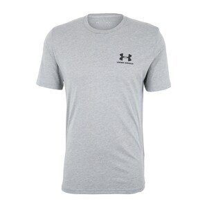 UNDER ARMOUR Funkčné tričko 'Sportstyle'  sivá melírovaná / čierna