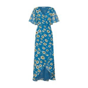 GLAMOROUS Letné šaty  modrá / zlatá žltá