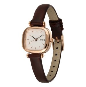 Komono Analógové hodinky 'Moneypenny'  hnedá / ružové zlato / biela