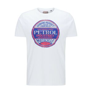 Petrol Industries Tričko  zafírová / svetlosivá / brusnicová / biela