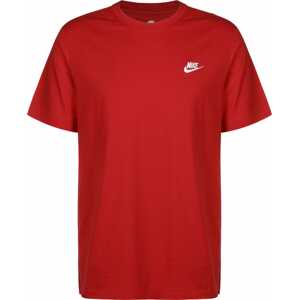 Nike Sportswear Tričko 'Club'  červená / biela