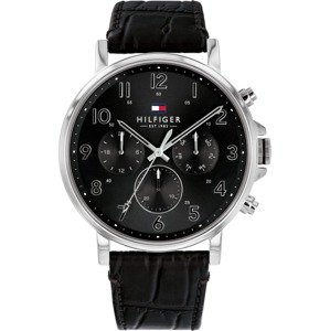 TOMMY HILFIGER Analógové hodinky 'Dressed Up, 1710381'  čierna / strieborná