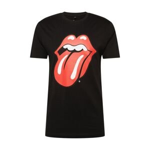 Mister Tee Tričko 'Rolling Stones Tongue'  červená / čierna / biela