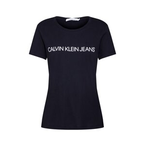 Calvin Klein Jeans Tričko 'Institutional Logo'  čierna / biela