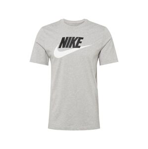 Nike Sportswear Tričko 'Icon Futura'  sivá melírovaná / čierna / biela