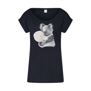 Iriedaily Tričko 'Koala Bubble Tee'  čierna / biela