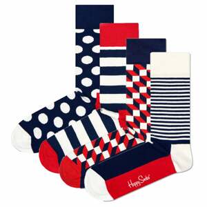 Happy Socks Ponožky  pastelovo červená / čierna / biela ako vlna / námornícka modrá