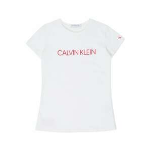 Calvin Klein Jeans Tričko  červená / biela